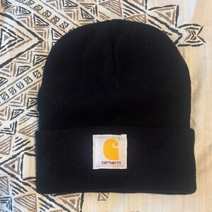 💛2 for $15! Carhartt Black Beanie with Logo Patch